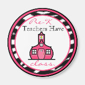 Zebra Print Pre-K Teacher Magnet (Vorne)