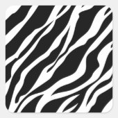 Zebra Print Quadratischer Aufkleber (Vorderseite)