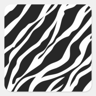 Zebra Print Quadratischer Aufkleber