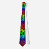 Zebra Print RAINBOIN NEON RAVE KRAWATTE (Vorderseite)
