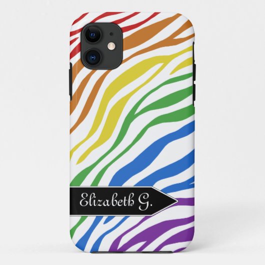 Zebra Print Rainbow Mix iPhone 5 Fall Case-Mate iPhone Hülle (Rückseite)