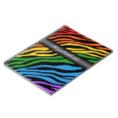 Zebra Print Rainbow Mix Personalisiertes Notebook Notizblock (Linke Seite)