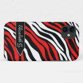 Zebra Print Red Mix iPhone 5 Fall Case-Mate iPhone Hülle (Rückseite (Horizontal))