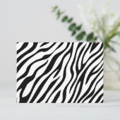 Zebra Print Reply Cards RSVP Karte (Stehend Vorderseite)