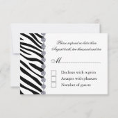 Zebra Print Reply Cards RSVP Karte (Rückseite)
