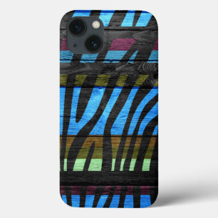 Zebra Print Retro Wood Vintag Case-Mate iPhone Hülle