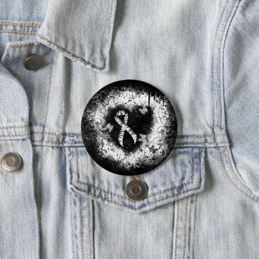 Zebra Print Ribbon Grunge Herz Button (Beispiel)
