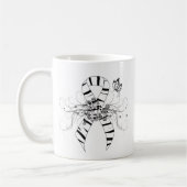 Zebra Print Ribbon mit Butterfly Kaffeetasse (Links)