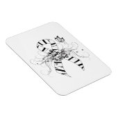 Zebra Print Ribbon mit Butterfly Magnet (Rechte Seite)