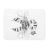 Zebra Print Ribbon mit Butterfly Magnet (Horizontal)