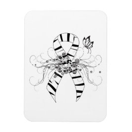 Zebra Print Ribbon mit Butterfly Magnet