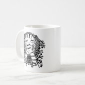 Zebra Print Ribbon mit Flügeln Kaffeetasse (Vorderseite Links)