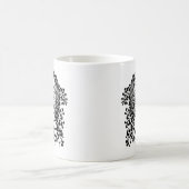 Zebra Print Ribbon mit Flügeln Kaffeetasse (Mittel)