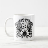 Zebra Print Ribbon mit Flügeln Kaffeetasse (Links)