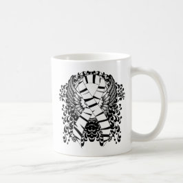 Zebra Print Ribbon mit Flügeln Kaffeetasse