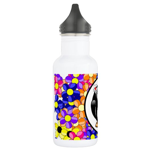 Zebra Print Ribbon Penguin Trinkflasche (Links)