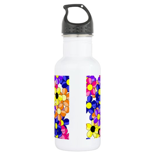 Zebra Print Ribbon Penguin Trinkflasche (Rückseite)