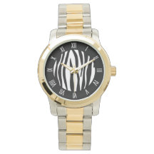 Zebra Print Roman Numeral