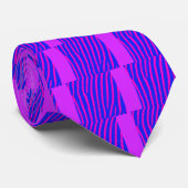Zebra Print (rosa und blau) Krawatte (Gerollt)