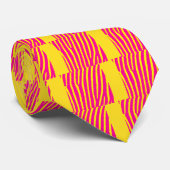 Zebra Print (rosa und gelb) Krawatte (Gerollt)