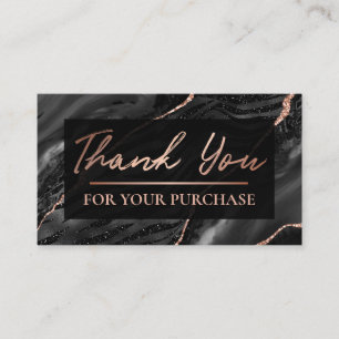 Zebra Print Rose Gold Vielen Dank für Ihren Einka Visitenkarte