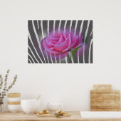 Zebra Print Rose Poster (Küche)