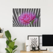 Zebra Print Rose Poster (Heimbüro)