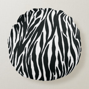 Zebra Print Round Pillow Rundes Kissen