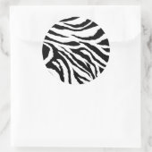 Zebra Print Round Stickers (Tasche)