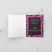 Zebra Print RSVP Card Einladung (Innenseite)