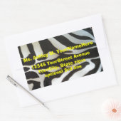 Zebra Print Rücksendeadresse Rechteckiger Aufkleber (Umschlag)