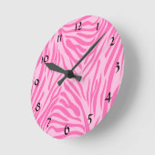 Zebra Print Runde Wanduhr (Winkel)