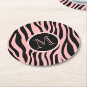 Zebra Print Runder Pappuntersetzer (Angewinkelt)