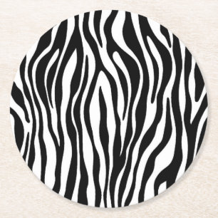 Zebra Print Runder Pappuntersetzer