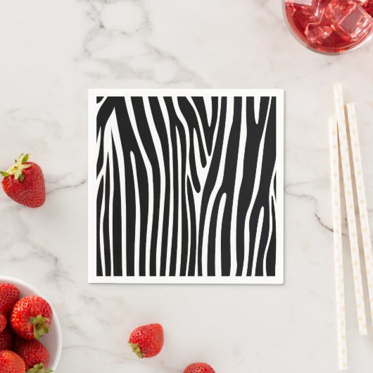 Zebra Print Safari Tierpapier Napkins Serviette (Beispiel)