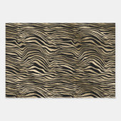 Zebra Print - Schwarz-Weiß-Glitzer Geschenkpapier Set (Vorderseite 2)