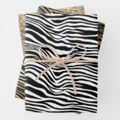 Zebra Print - Schwarz-Weiß-Glitzer Geschenkpapier Set (Beispiel)