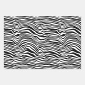 Zebra Print - Schwarz-Weiß-Glitzer Geschenkpapier Set (Vorderseite)