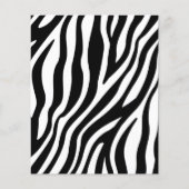 Zebra Print Schwarz-Weiß Streifen Muster Flyer (Vorne)