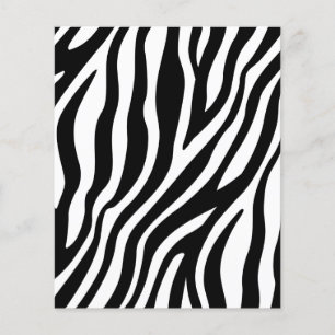 Zebra Print Schwarz-Weiß Streifen Muster Flyer