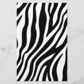 Zebra Print Schwarz-Weiß Streifen Muster Flyer (Vorne)