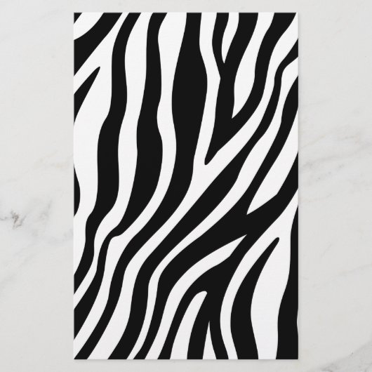 Zebra Print Schwarz-Weiß Streifen Muster Flyer (Vorne)