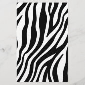 Zebra Print Schwarz-Weiß Streifen Muster Flyer (Hinten)