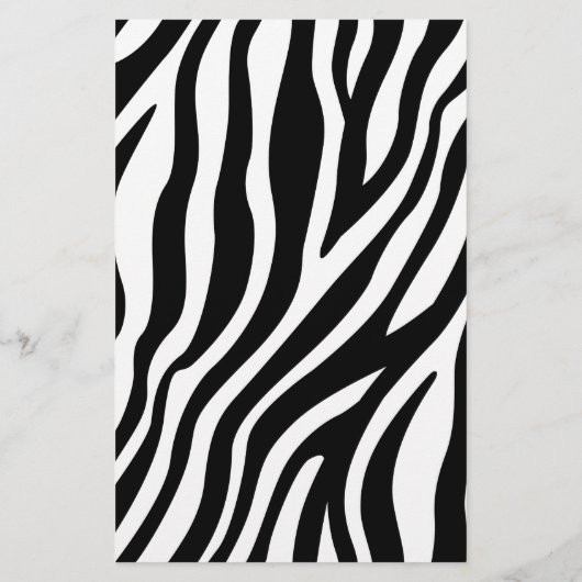Zebra Print Schwarz-Weiß Streifen Muster Flyer (Hinten)