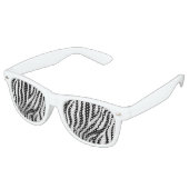 Zebra Print Schwarz-Weiß Streifen Muster Partybrille (Schrägansicht)