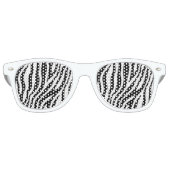 Zebra Print Schwarz-Weiß Streifen Muster Partybrille (Vorderseite)