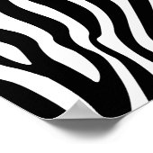 Zebra Print Schwarz-Weiß Streifen Muster Poster (Ecke)