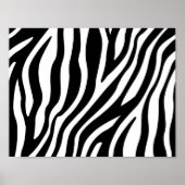Zebra Print Schwarz-Weiß Streifen Muster Poster (Vorne)