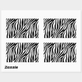 Zebra Print Schwarz-Weiß Streifen Muster Rechteckiger Aufkleber (Blatt)