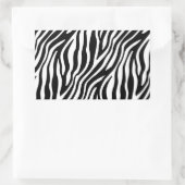 Zebra Print Schwarz-Weiß Streifen Muster Rechteckiger Aufkleber (Tasche)